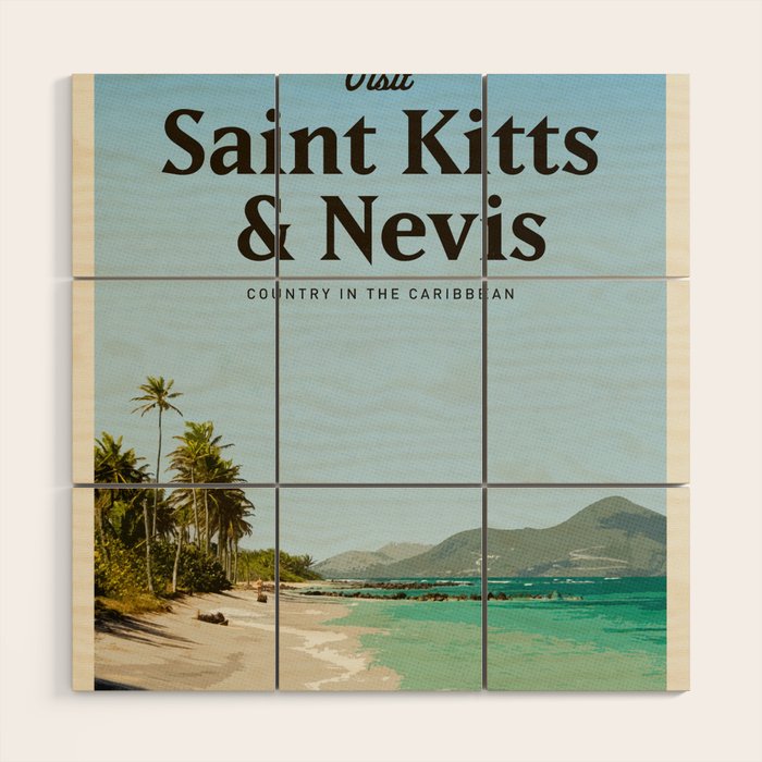Visit Saint Kitts & Nevis Wood Wall Art Gallery Image 1
