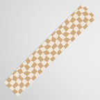 Warped Checkerboard - Tan Brown Table Runner Gallery Image 3