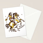 "Woah Whiskey" Western Pin Up Cowgirl & Her Horse Stationery Card Gallery Image 2