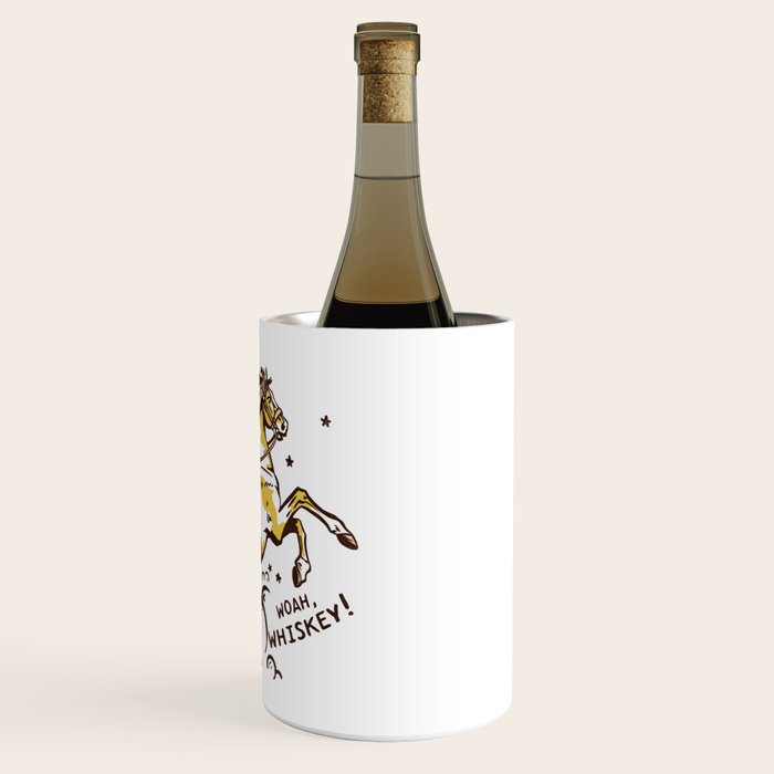 "Woah Whiskey" Western Pin Up Cowgirl & Her Horse Wine Chiller Gallery Image 3