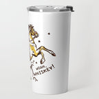 "Woah Whiskey" Western Pin Up Cowgirl & Her Horse Travel Mug Gallery Image 2