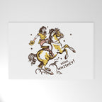 "Woah Whiskey" Western Pin Up Cowgirl & Her Horse Welcome Mat Gallery Image 1