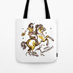 "Woah Whiskey" Western Pin Up Cowgirl & Her Horse Tote Bag Gallery Image 1