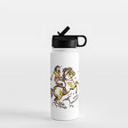"Woah Whiskey" Western Pin Up Cowgirl & Her Horse Water Bottle Gallery Image 1
