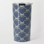 Bows & Ribbons Pattern XLIII Neutral Blue Travel Mug Gallery Image 1