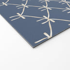 Bows & Ribbons Pattern XLIII Neutral Blue Welcome Mat Gallery Image 2