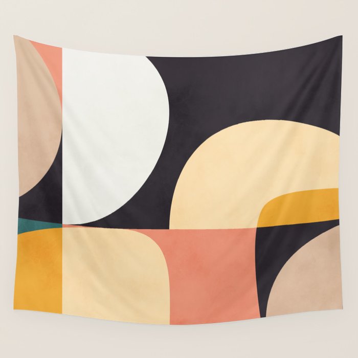modern shapes 8 Wall Tapestry Gallery Image 4