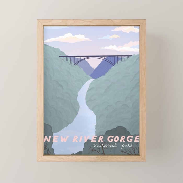 New River Gorge National Park, West Virginia Mini Art Print Gallery Image 1