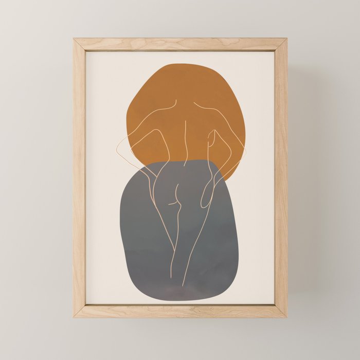 Line Female Figure 82 Mini Art Print Gallery Image 1