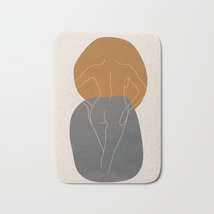 Line Female Figure 82 Bath Mat Gallery Image 1