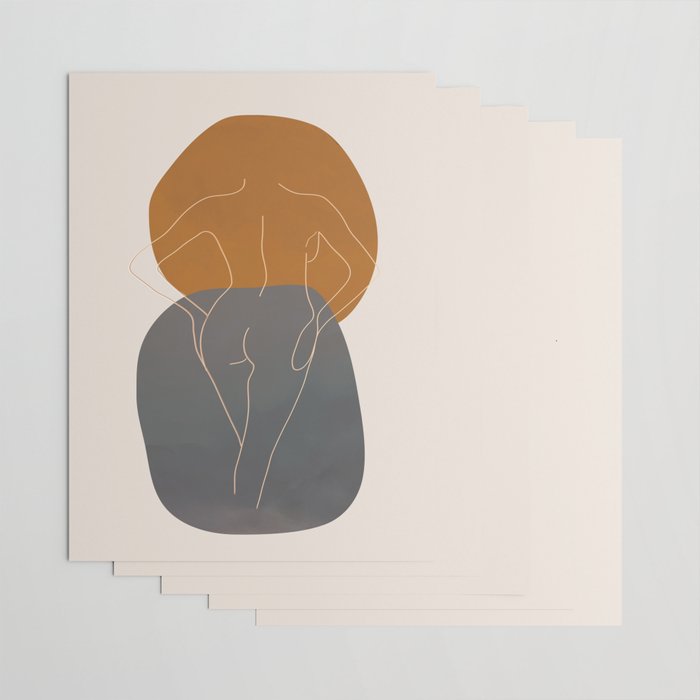 Line Female Figure 82 Wrapping Paper Gallery Image 3