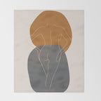 Line Female Figure 82 Throw Blanket Gallery Image 2