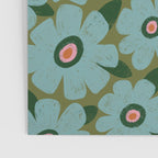 Modern Floral - Turquoise, Green and Pink Poster Gallery Image 3
