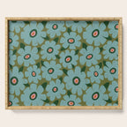 Modern Floral - Turquoise, Green and Pink Serving Tray Gallery Image 1
