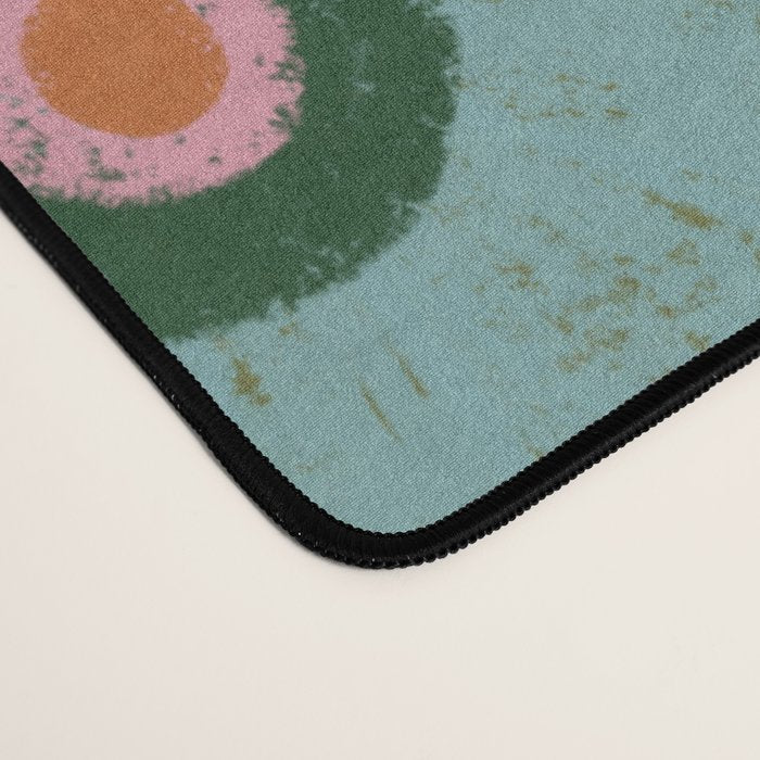 Modern Floral - Turquoise, Green and Pink Desk Mat Gallery Image 4