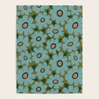 Modern Floral - Turquoise, Green and Pink Poster Gallery Image 4