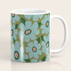 Modern Floral - Turquoise, Green and Pink Coffee Mug Gallery Image 1