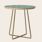 Modern Floral - Turquoise, Green and Pink Side Table Gallery Image 1