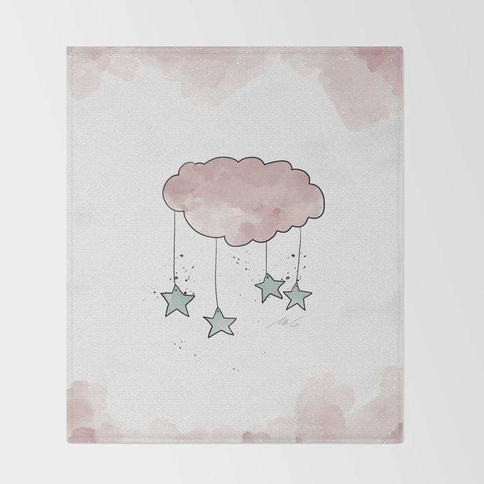 Cloud_Nursery Art_01 Throw Blanket Gallery Image 2
