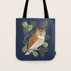 Perching Owl Tote Bag Gallery Image 1