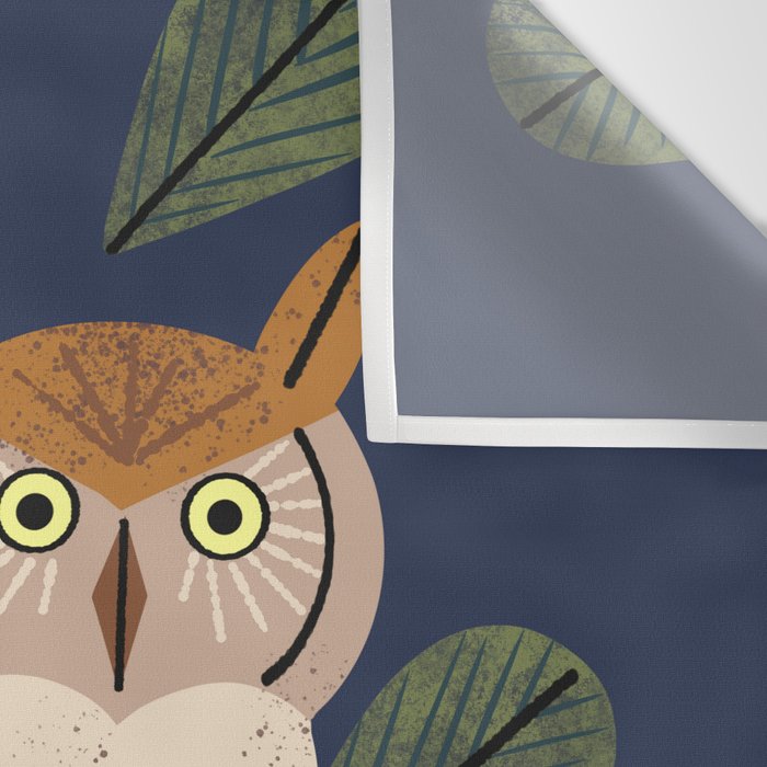 Perching Owl Wall Tapestry Gallery Image 3
