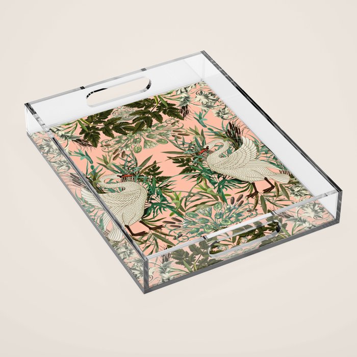 Romantic Swan Acrylic Tray Gallery Image 1