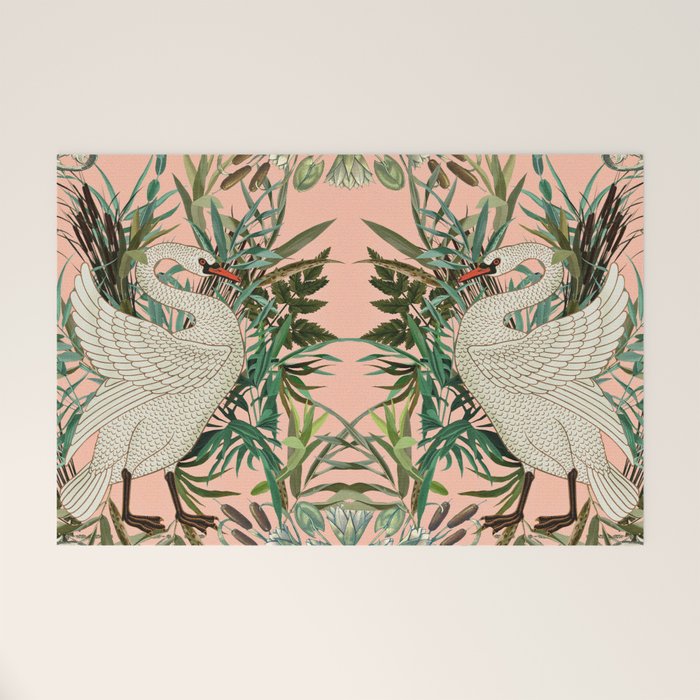 Romantic Swan Welcome Mat Gallery Image 1