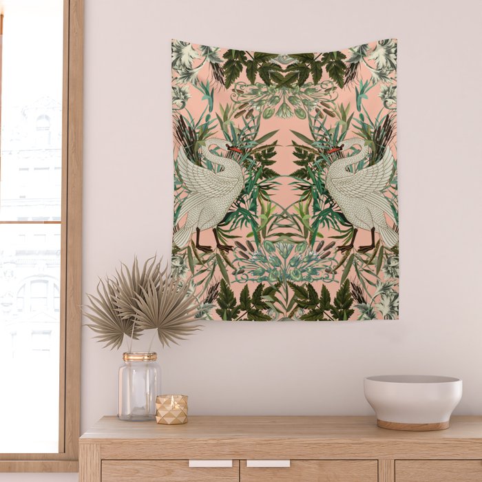 Romantic Swan Wall Tapestry Gallery Image 2