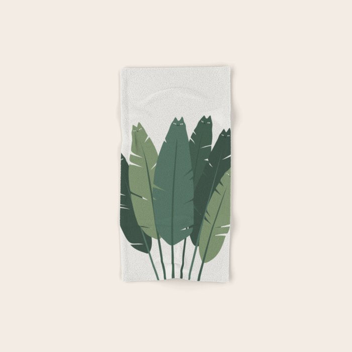 Cat and Plant 18 Bath Towel Gallery Image 1