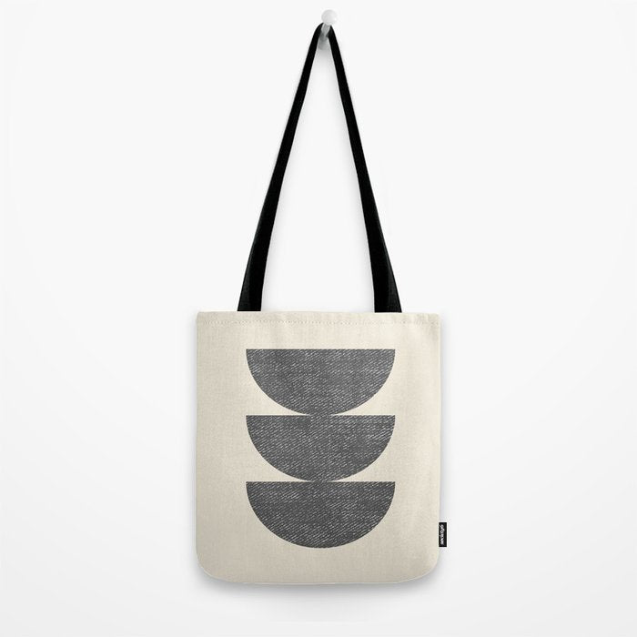 Half Circle 3 - Grey Tote Bag Gallery Image 2