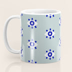 Evil Eye Dots - Mint & Navy Coffee Mug Gallery Image 3