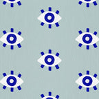 Evil Eye Dots - Mint & Navy Coffee Mug Gallery Image 2