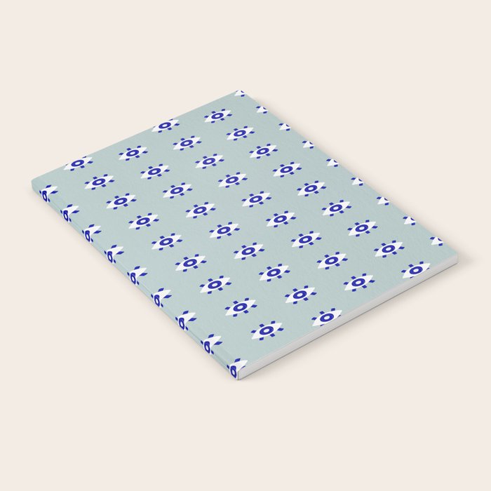 Evil Eye Dots - Mint & Navy Notebook Gallery Image 2