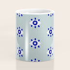 Evil Eye Dots - Mint & Navy Coffee Mug Gallery Image 4
