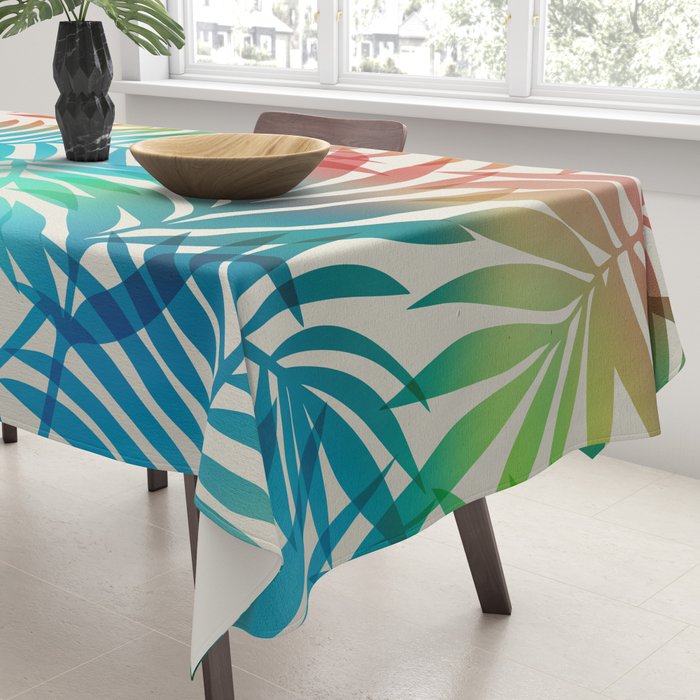 Tropical Palm Leaves Tablecloth Gallery Image 3