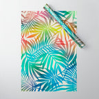 Tropical Palm Leaves Wrapping Paper Gallery Image 1