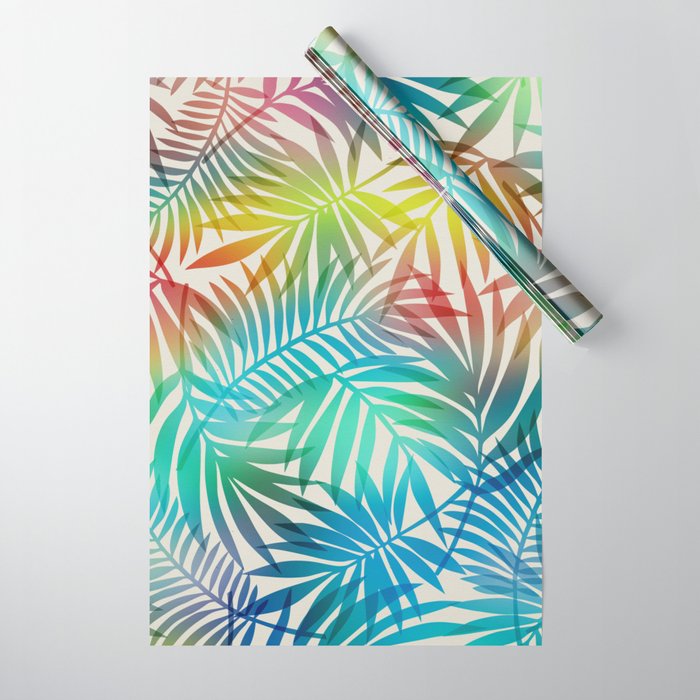 Tropical Palm Leaves Wrapping Paper Gallery Image 1