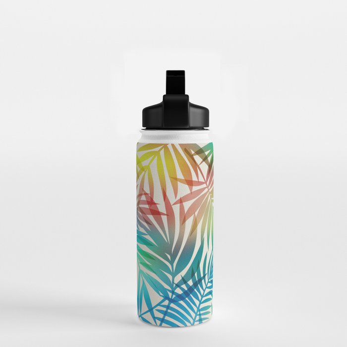 Tropical Palm Leaves Water Bottle Gallery Image 2