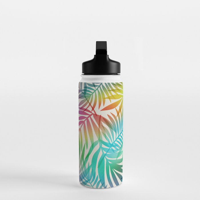 Tropical Palm Leaves Water Bottle Gallery Image 3