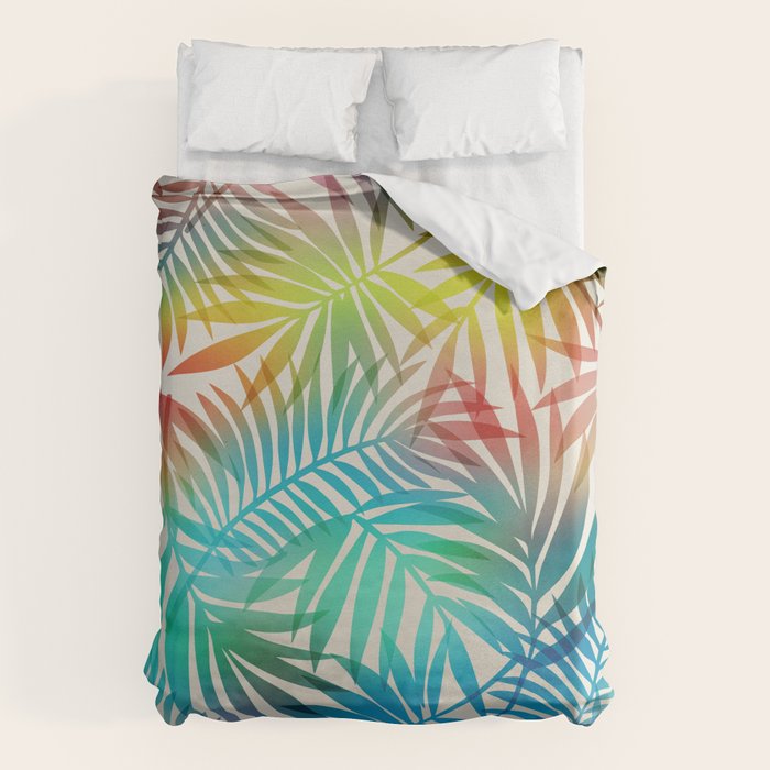 Tropical Palm Leaves Duvet Cover Gallery Image 1