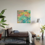 Tropical Palm Leaves Wood Wall Art Gallery Image 2