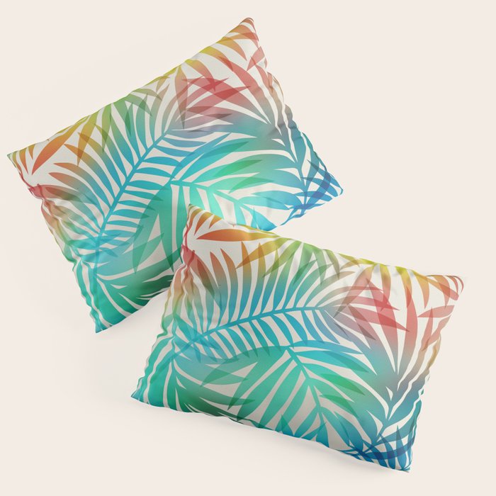 Tropical Palm Leaves Pillow Sham Gallery Image 3
