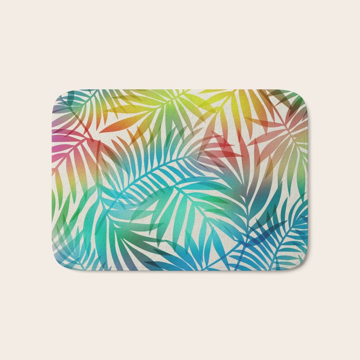 Tropical Palm Leaves Bath Mat Gallery Image 1