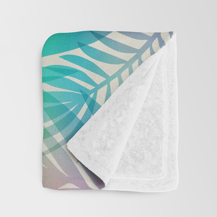 Tropical Palm Leaves Throw Blanket Gallery Image 3