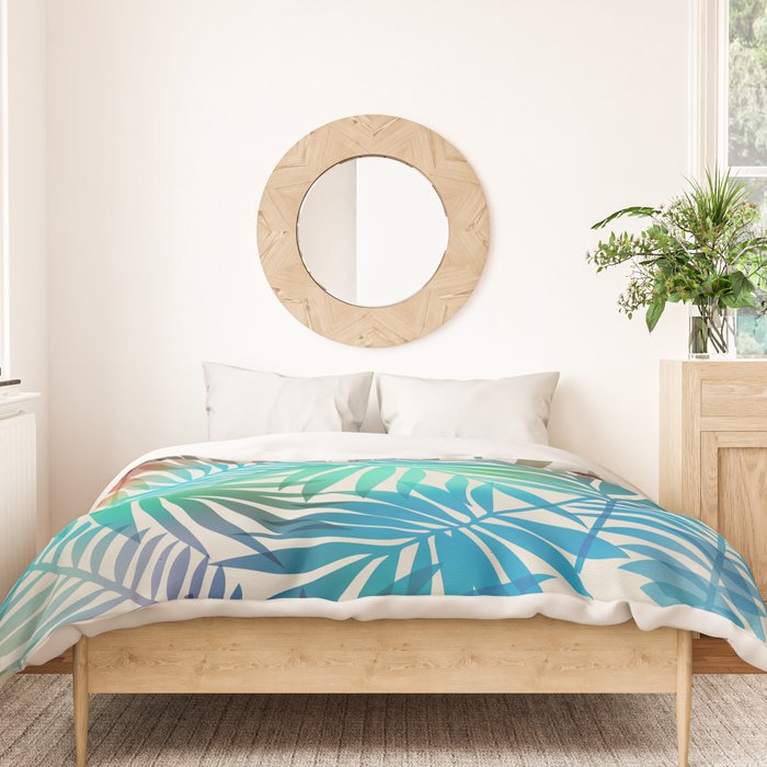 Tropical Palm Leaves Duvet Cover Gallery Image 3
