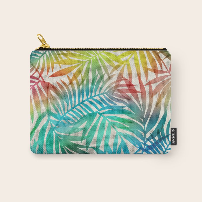 Tropical Palm Leaves Carry All Pouch Gallery Image 1