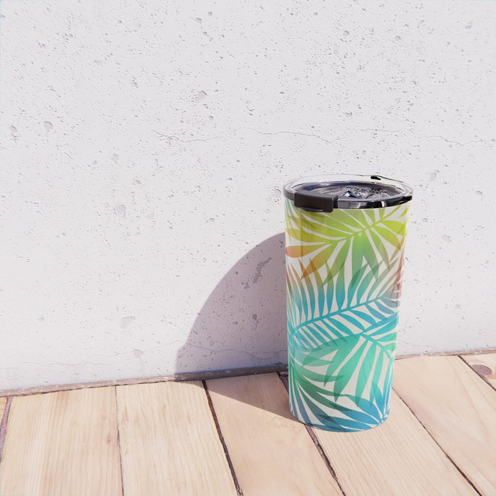 Tropical Palm Leaves Travel Mug Gallery Image 4