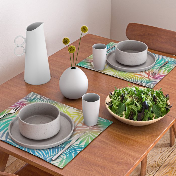 Tropical Palm Leaves Placemat Gallery Image 2