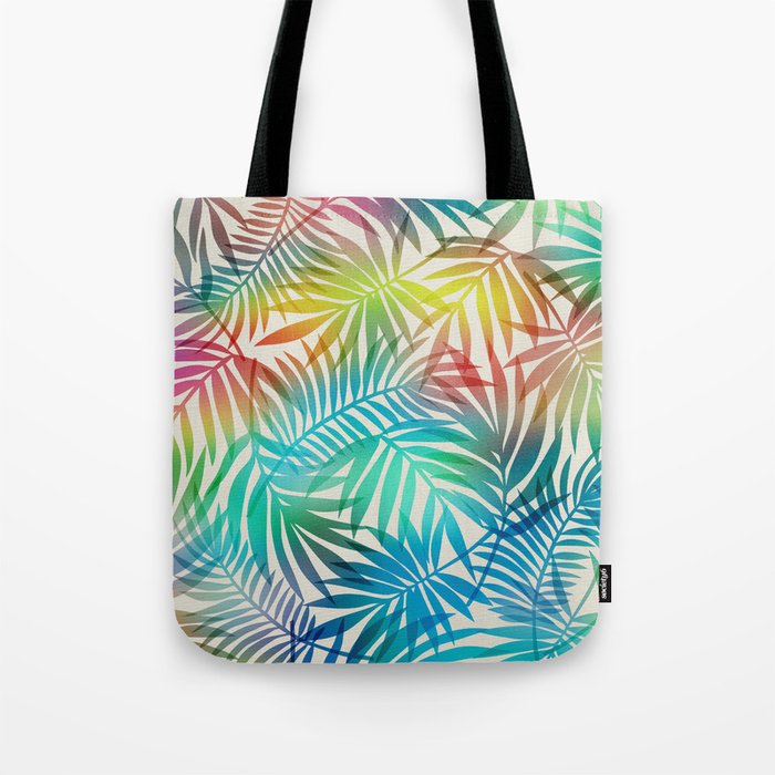 Tropical Palm Leaves Tote Bag Gallery Image 1