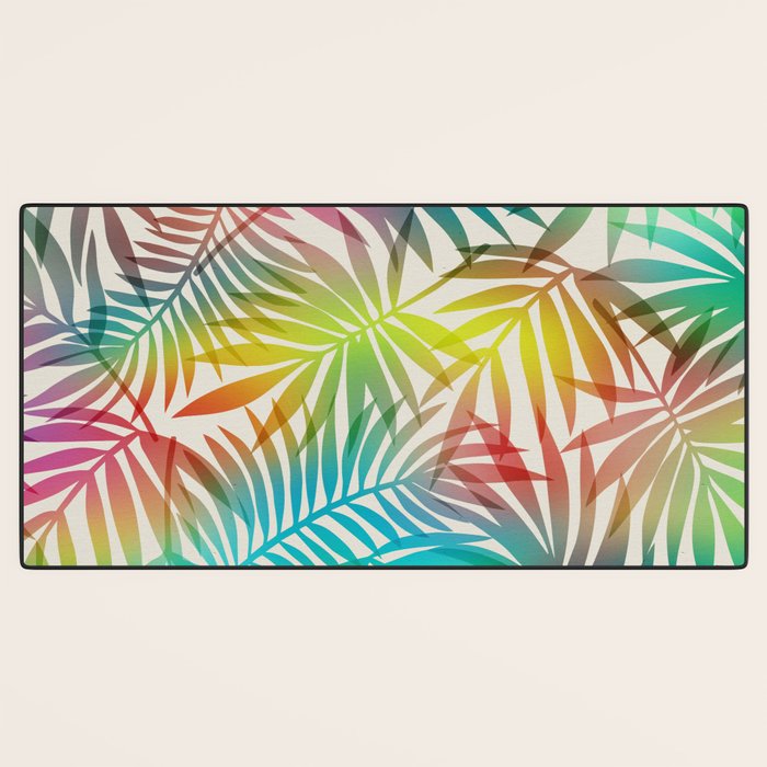 Tropical Palm Leaves Desk Mat Gallery Image 3